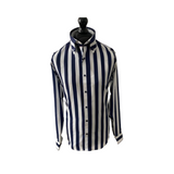 Back in Stock Soon….  Camden Long Sleeve Striped Shirt Navy/White