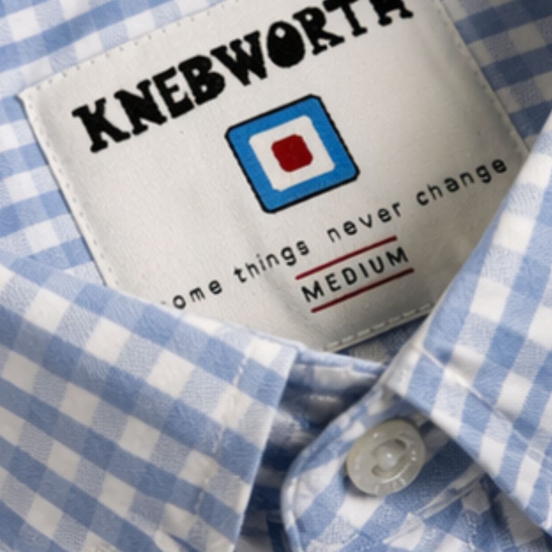 Gingham Short Sleeve Shirt in Blue
