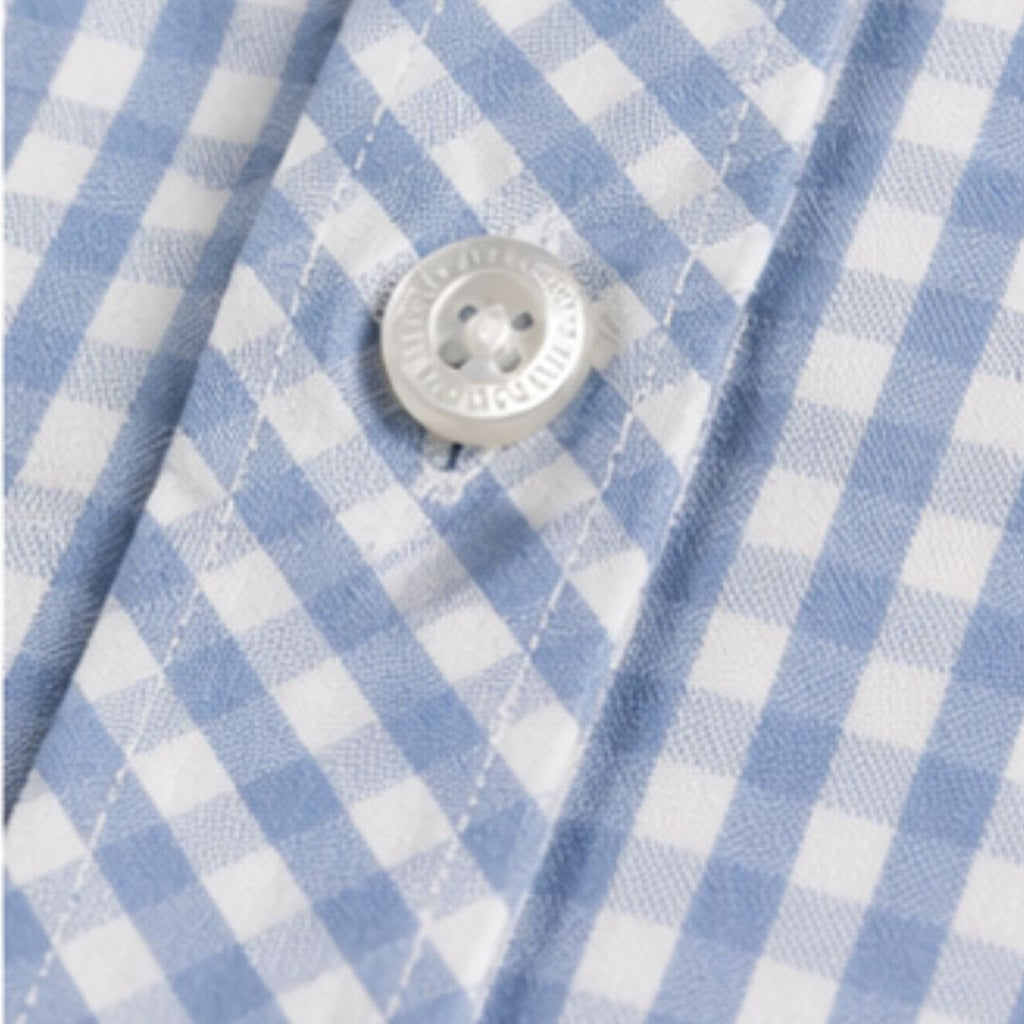 Gingham Short Sleeve Shirt in Blue