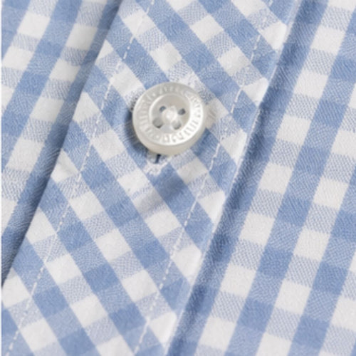 Gingham Short Sleeve Shirt in Blue