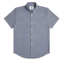 Gingham Short Sleeve Shirt in Navy