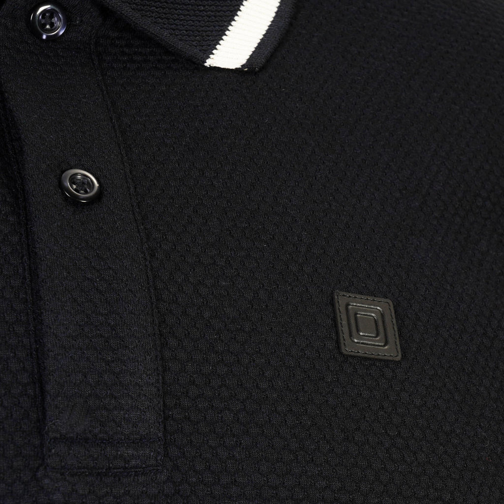 Black Polo - Waffle Body