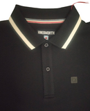 Knebworth Luxury Waffle Body Tipped Polo Shirt with Ribbed Sleeve